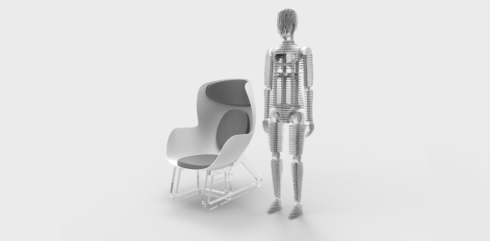 Humanoïde sensitif et chaise intelligente